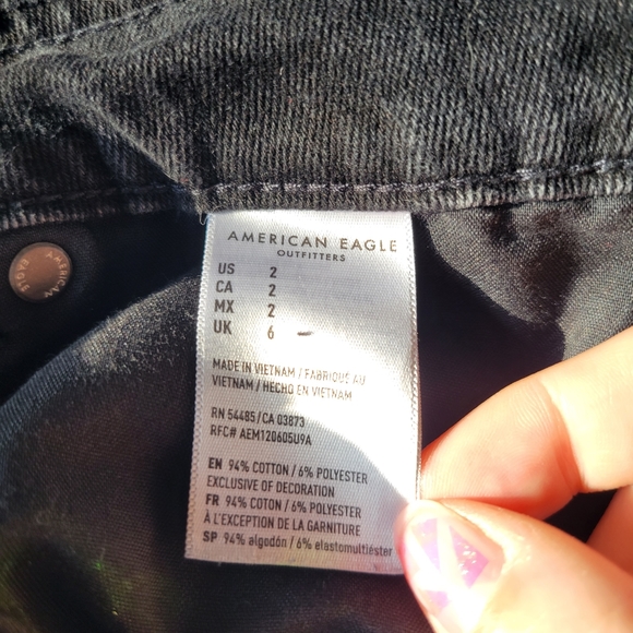 AEO Black A-line Jean Skirt - Picture 3 of 4